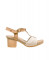 Sandales confortables à talon en bois à bride tissus - Gris - El naturalista