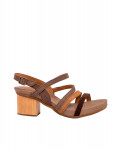 Sandales confortables à talon en bois et cuir - Multicolore - El naturalista