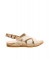 Sandales confortables plates en tissus et cuir - Gris - El naturalista