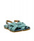Sandales confortables plates en tissus et cuir - Bleu - El naturalista