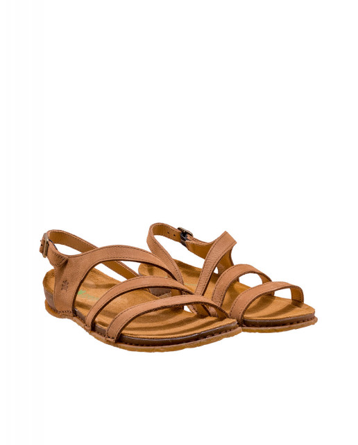 Sandales confortables plates inspiration palmiers des Philippines - Jaune - El naturalista