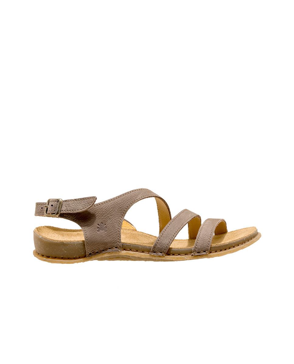 Sandales confortables plates inspiration palmiers des Philippines - Gris - El naturalista