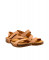 Sandales confortables plates en cuir suédé à scratch - Orange - El naturalista