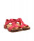 Sandales confortables plates vegan à semelle recyclée - Rouge - El naturalista