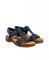 Sandales confortables plates vegan à semelle recyclée - Bleu - El naturalista