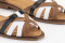 Sandales confortables plates échancrées fermées au talon - Marron - Lince