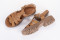 Sandales confortables plateforme style spartiates - Marron - Lince