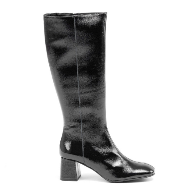 Bottes hautes en cuir bi-color - Noir - Jose Saenz