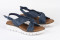 Sandales compensées à brides croisées - Bleu Marine - Lince