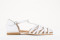 Sandales confortables plates échancrées fermées au talon - Blanc - Lince