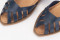 Sandales plates à bout échancré - Bleu Marine - Lince
