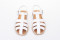 Sandales plates multi lanières - Blanc - Lince