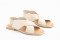 Sandales plates croisées à élastique - Beige - Lince