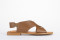Sandales plates croisées à élastique - Marron - Lince