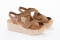 Sandales compensées à talon effet bois - Marron - Lince