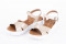 Sandales compensées design à larges brides - Beige - Lince