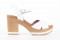 Sandales à talon en bois - Blanc - Lince
