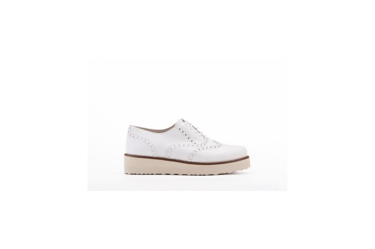 Derbies plateforme en cuir - Beige - Lince