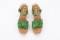 Sandales à talon semi-compensé en bois - Vert - Lince