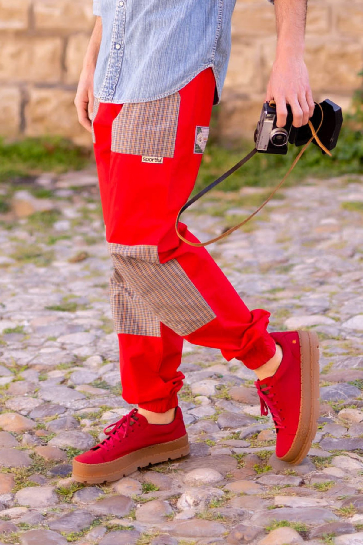 Pantalon sportswear patchwork Vintage - Madame Bergamotte