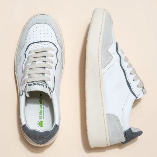 Sneakers en cuir suédé - Blanc - El naturalista