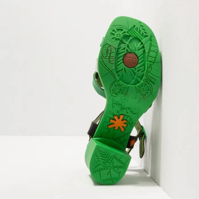 Sandales à talon multi lanières - Multicolore - art