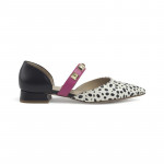 Ballerines ouvertes en cuir avec clous - Multicolore - Jose Saenz