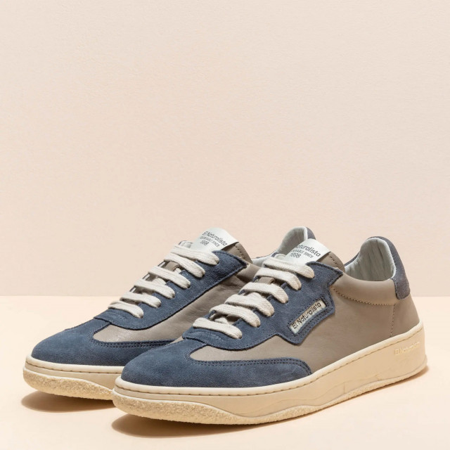 Sneakers cuir et daim - Bleu - El naturalista