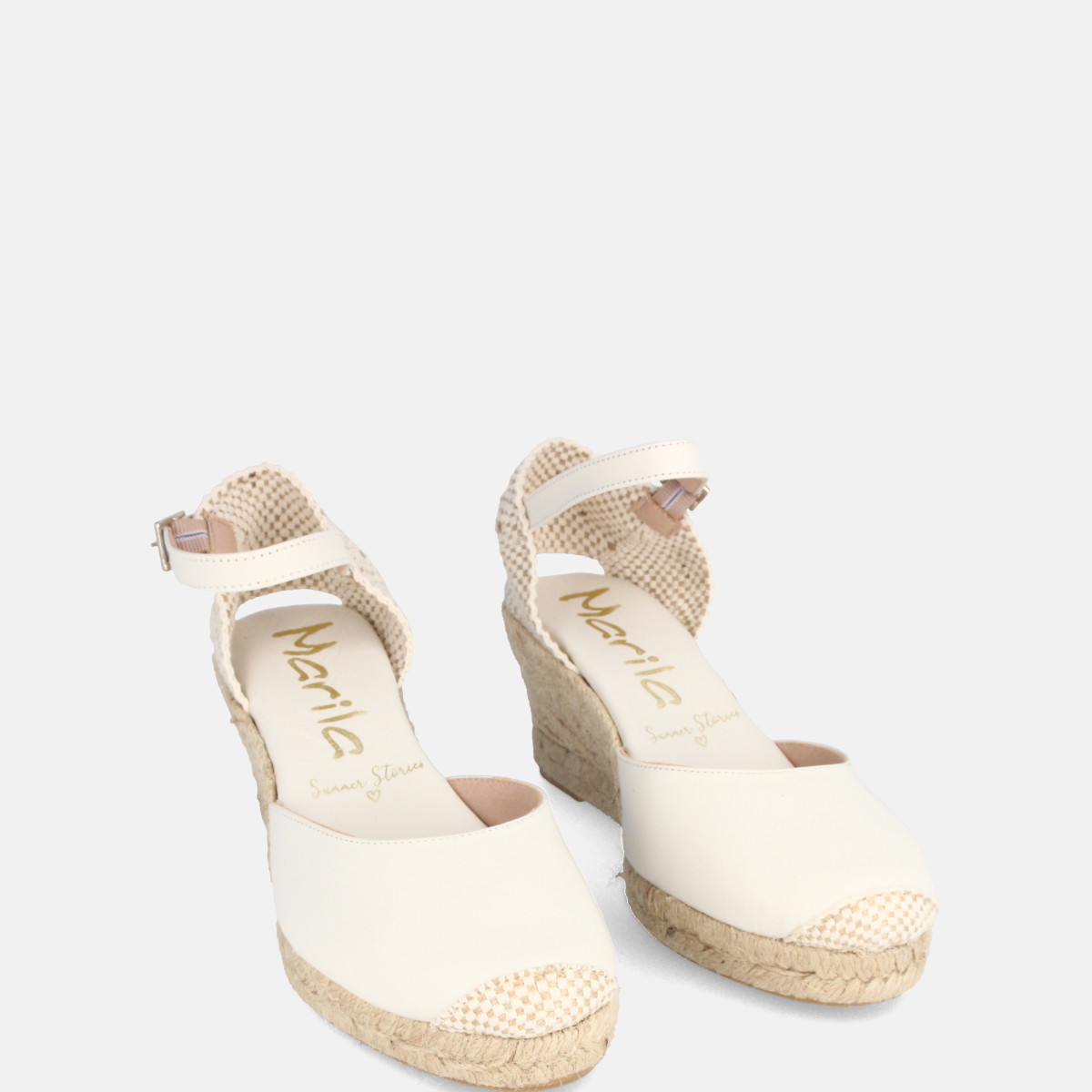 Espadrilles compensées en jute - Beige - Marila