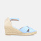 Sandales confortables compensées à bandes croisées - Bleu - Marila