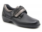 Chaussures confort en cuir à velcros brillant - Mabel Shoes