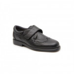 Chaussures confort en cuir à velcros bout fleuri - Mabel Shoes