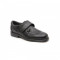 Chaussures confort en cuir à velcros bout fleuri - Noir - Mabel Shoes