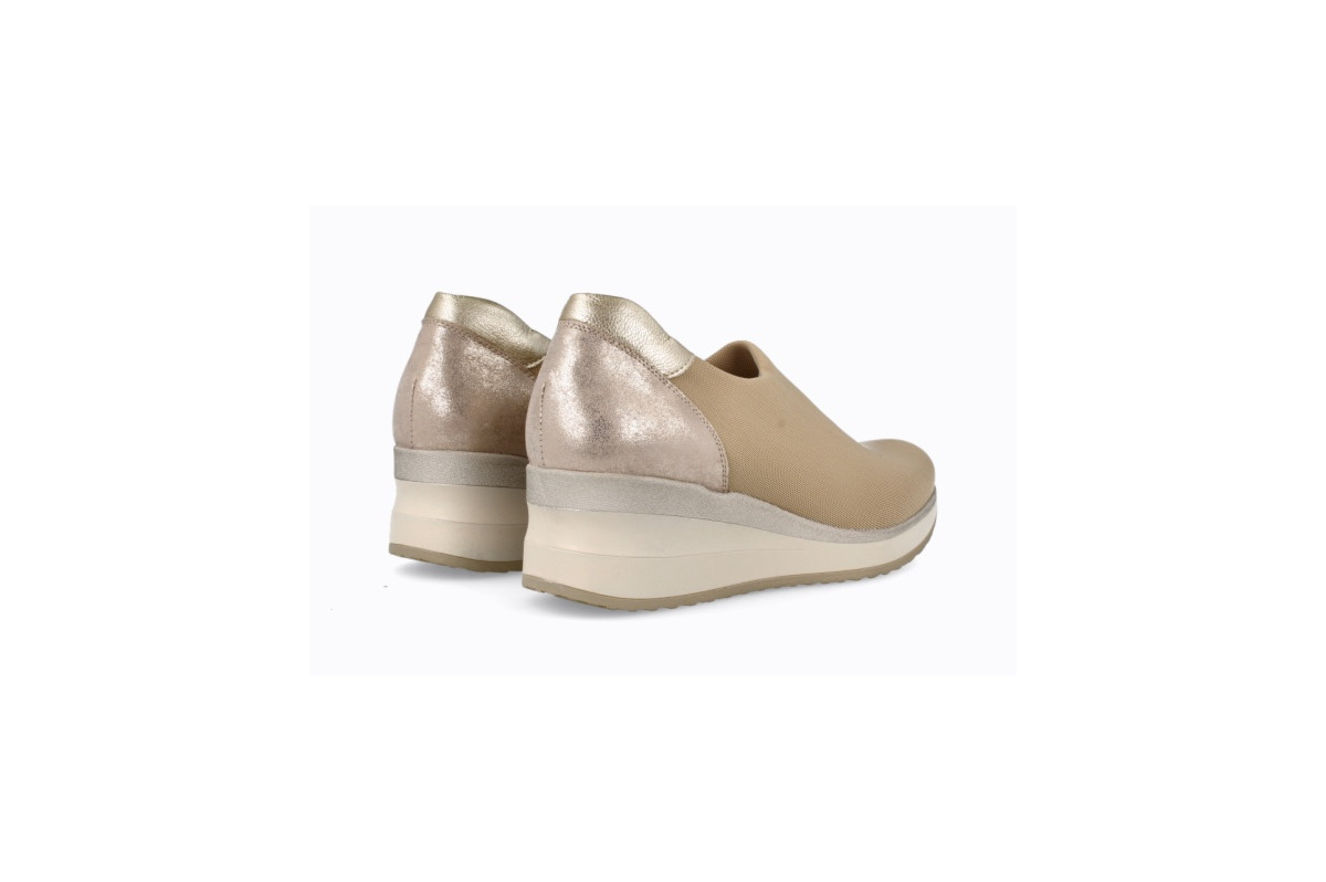 Baskets confortables en lycra élastique - Beige - Lince