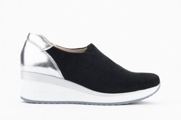 Baskets confortables en lycra élastique - Noir - Lince