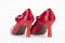 Escarpins en cuir verni avec languette - Rouge - Lince