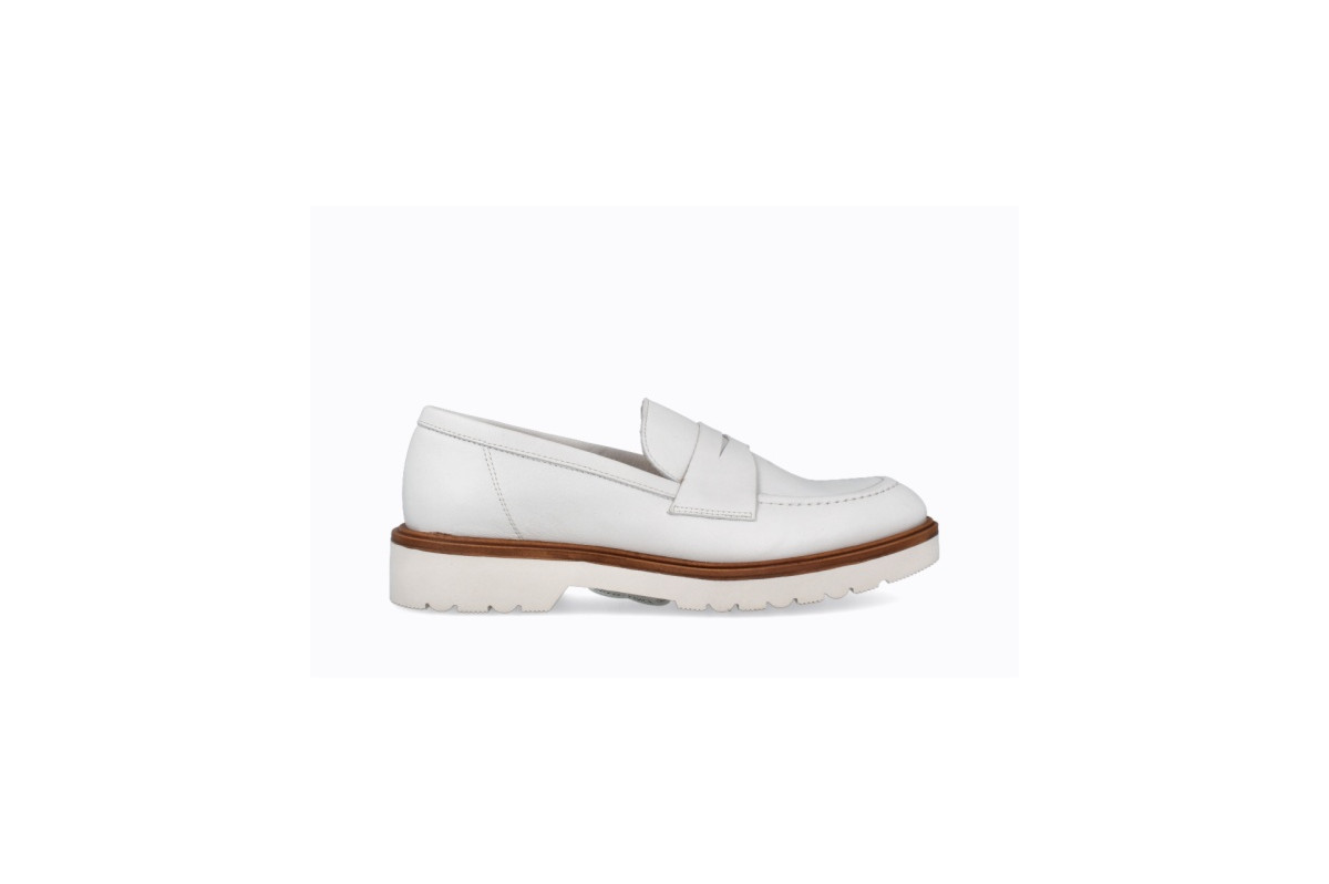 Mocassins en cuir - Blanc - Lince