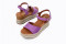 Sandales compensées en daim - Violet - Lince