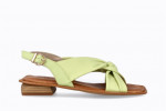 Sandales à talon carré à brides croisées - Vert - Lince