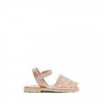 Minorquines en cuir avec paillettes enfant - Castell Menorca