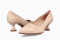 Escarpins en cuir talon original - Beige - Lince