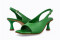 Sandales à talon entonnoir en cuir - Vert - Lince
