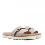Mules en daim bride noire - Castell Menorca