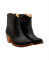 Bottines santiag en cuir fantaisie - Noir - Neosens