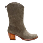 Bottines type santiags en daim - Gris - Neosens