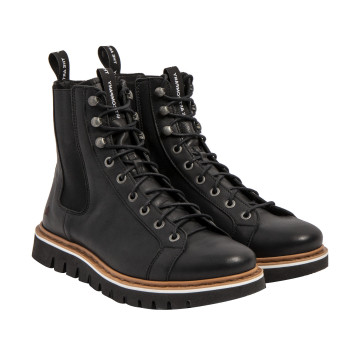 Bottines montantes chelsea en cuir - Noir - art