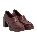 Mocassins à talon en cuir semelle crantée - art