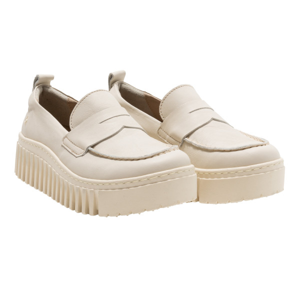 Mocassins plateforme en cuir - Beige - art