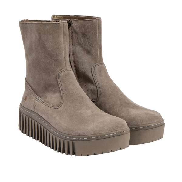 Bottines plateforme en daim - Beige - art