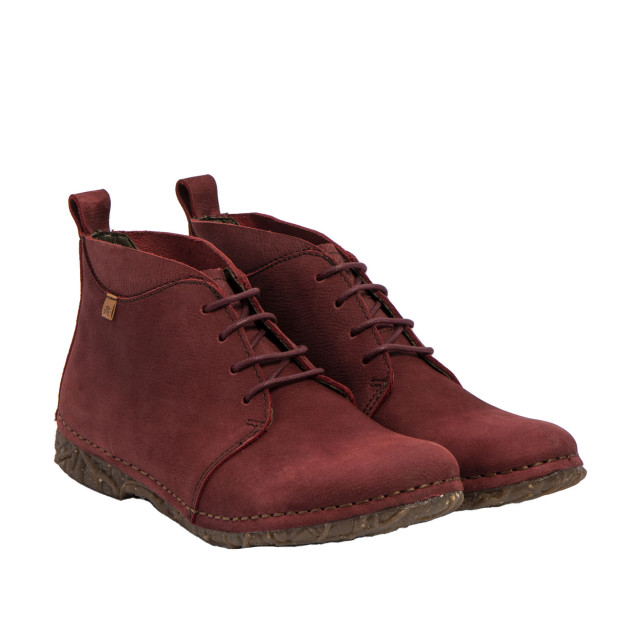 Bottines à lacets en cuir brossé - Violet - El naturalista